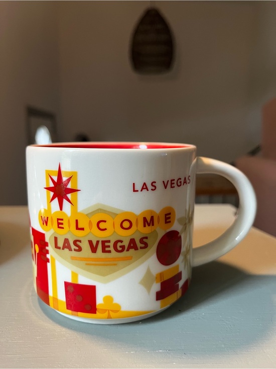 Starbucks Other - Starbucks Las Vegas Welcome Ceramic Mug White and Red “you are here” collection